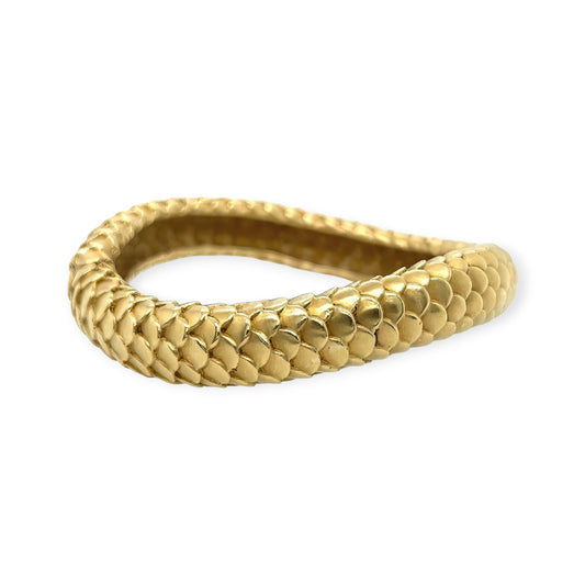 Angela Cummings Gold Fishscale Bangle Bracelet