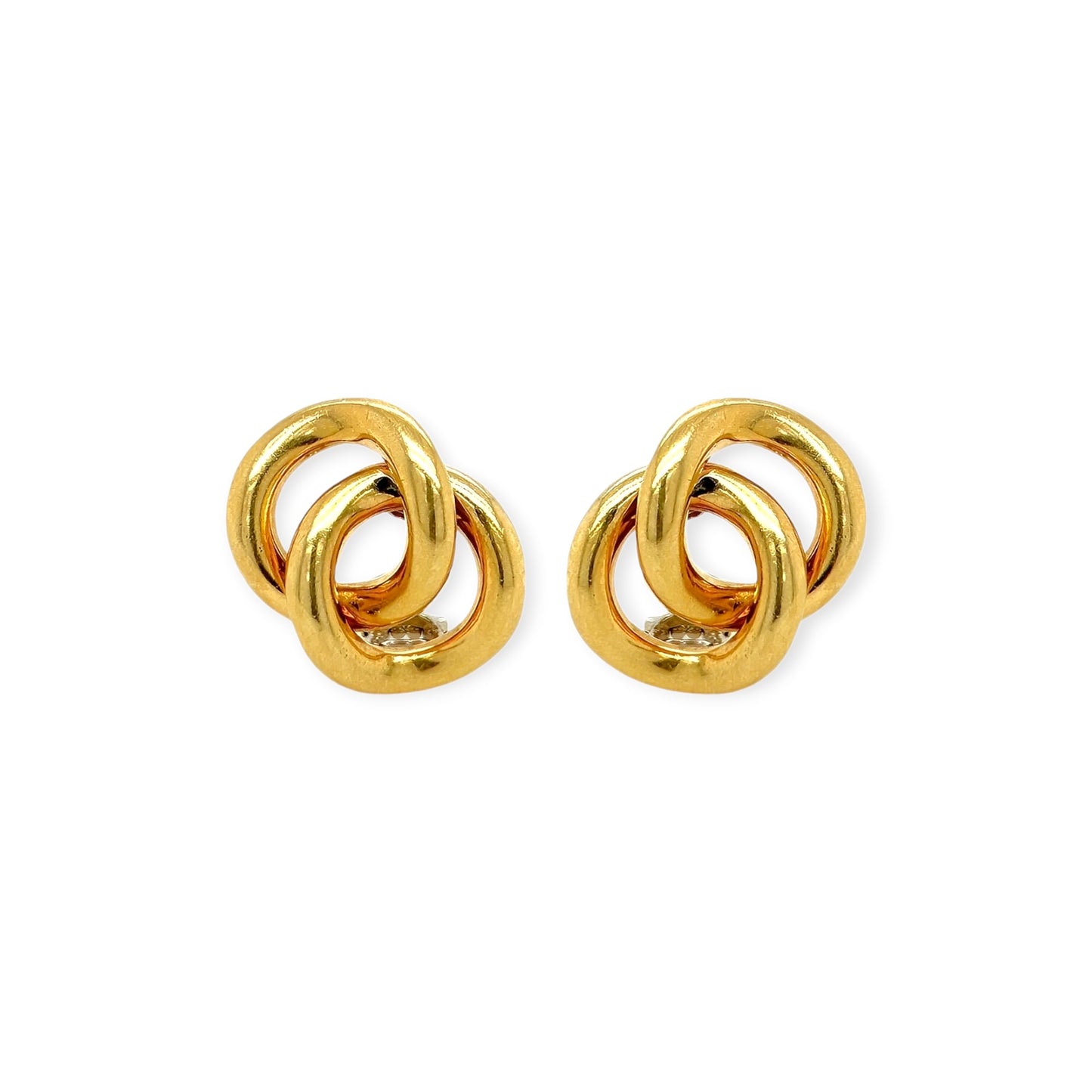 Gold Curb Link Earrings