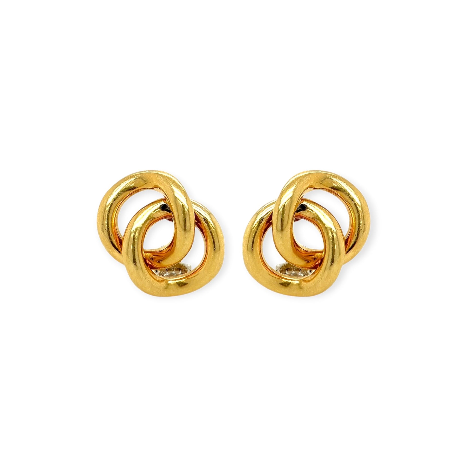 Gold Curb Link Earrings