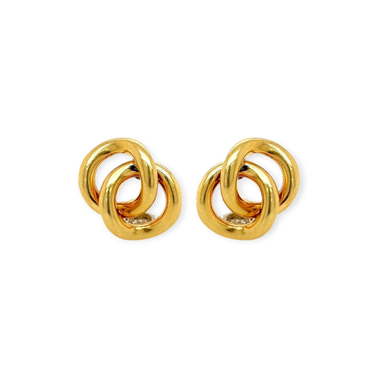 Gold Curb Link Earrings