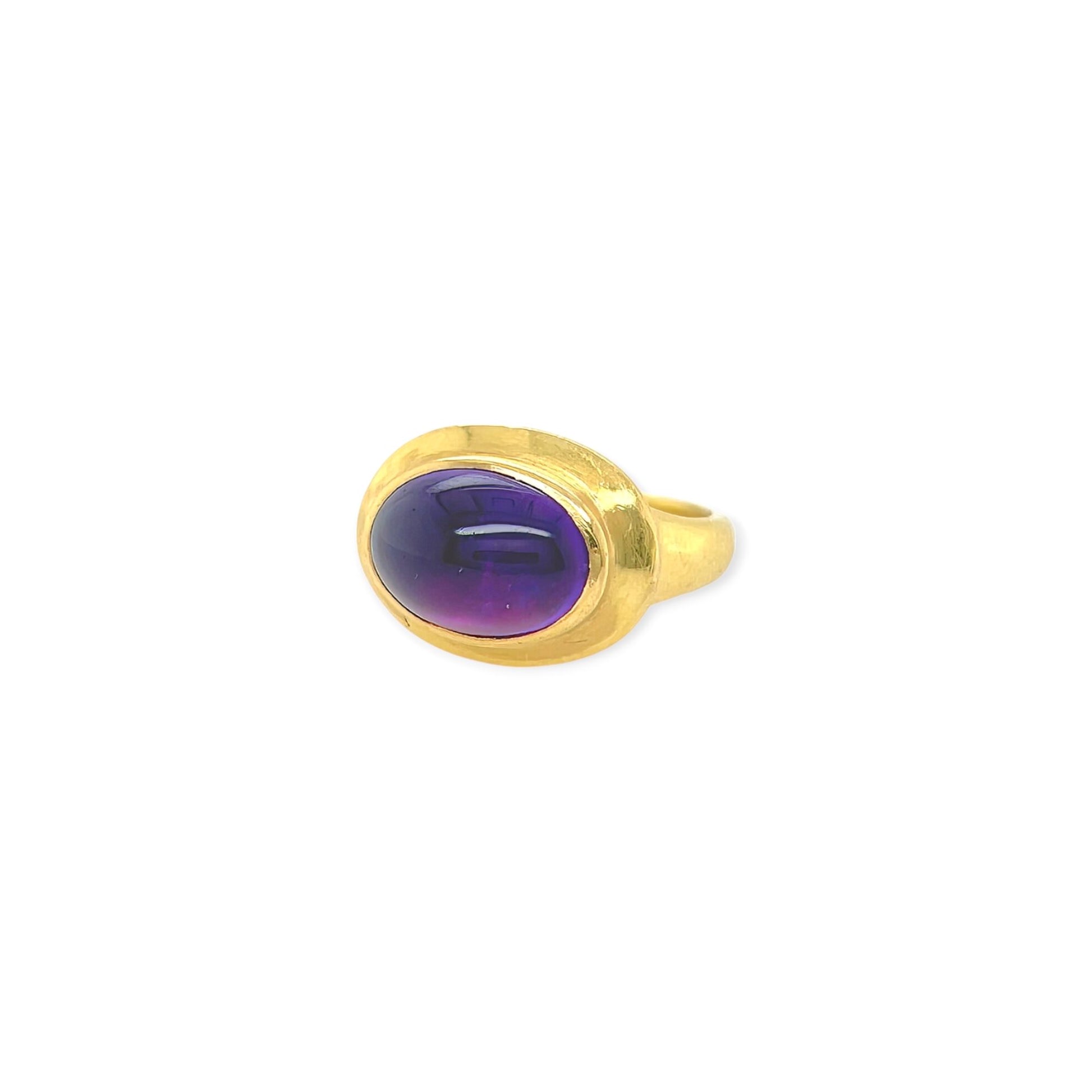 Massimo Maria Melis Gold Amethyst Ring