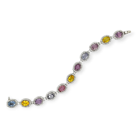 Multicolored Sapphire Bracelet