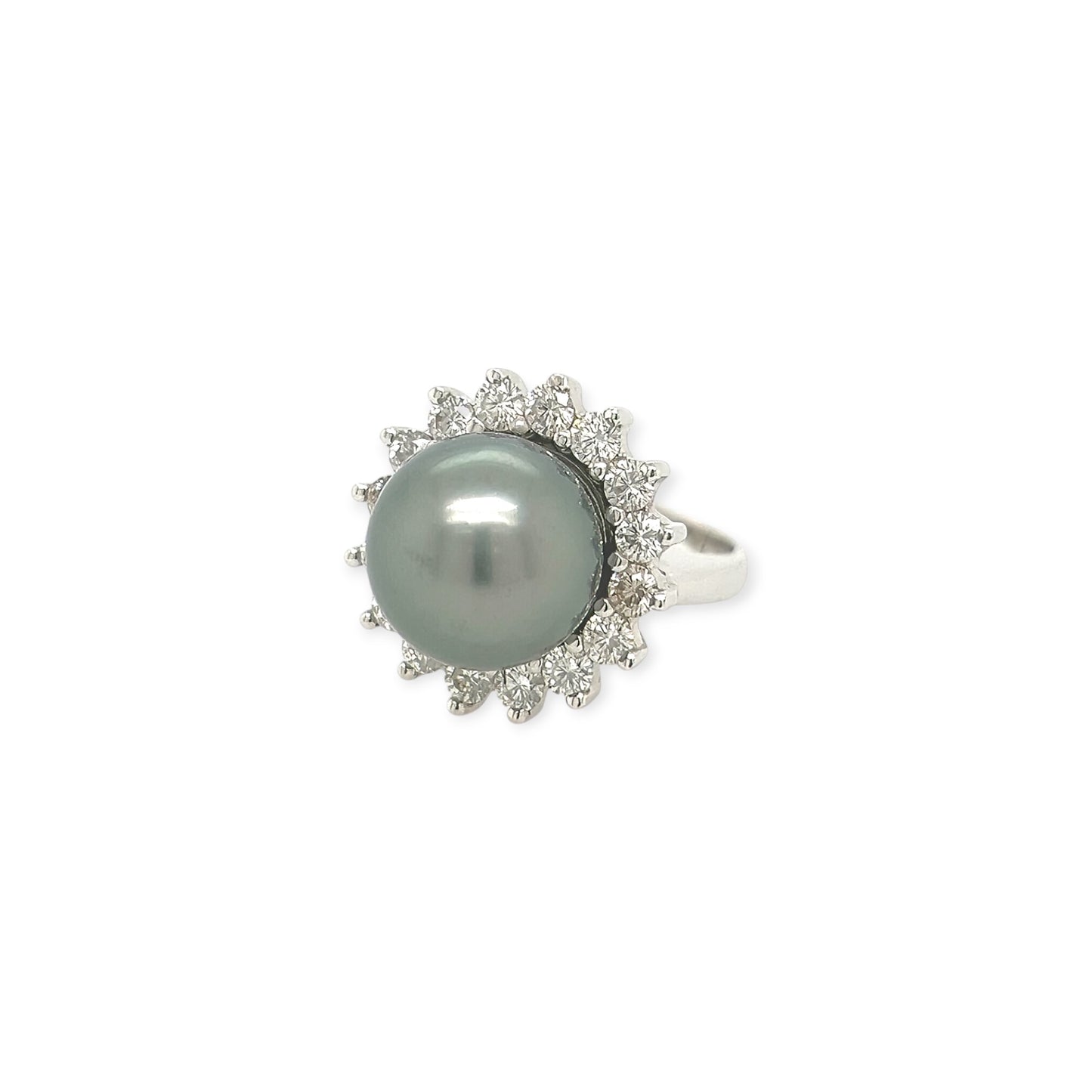 Tahitian Pearl Diamond White Gold Ring