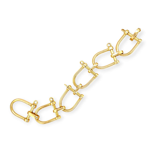 Gucci Gold Equestrian Link Bracelet