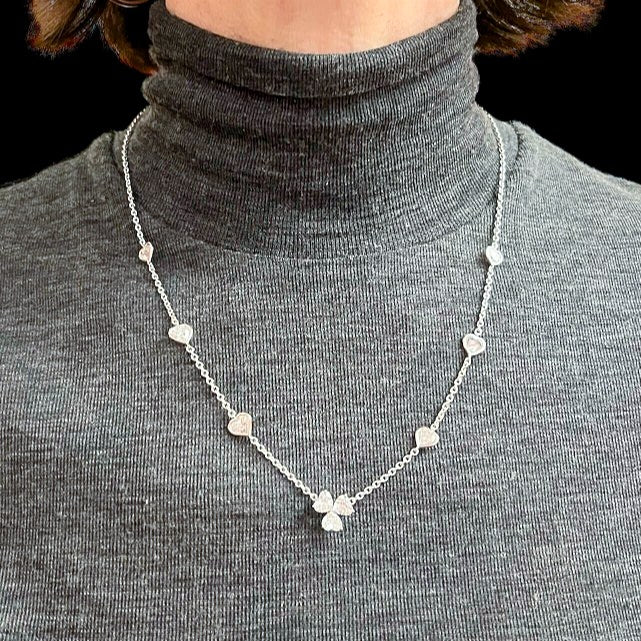 Cartier Heart Shaped Diamond Necklace