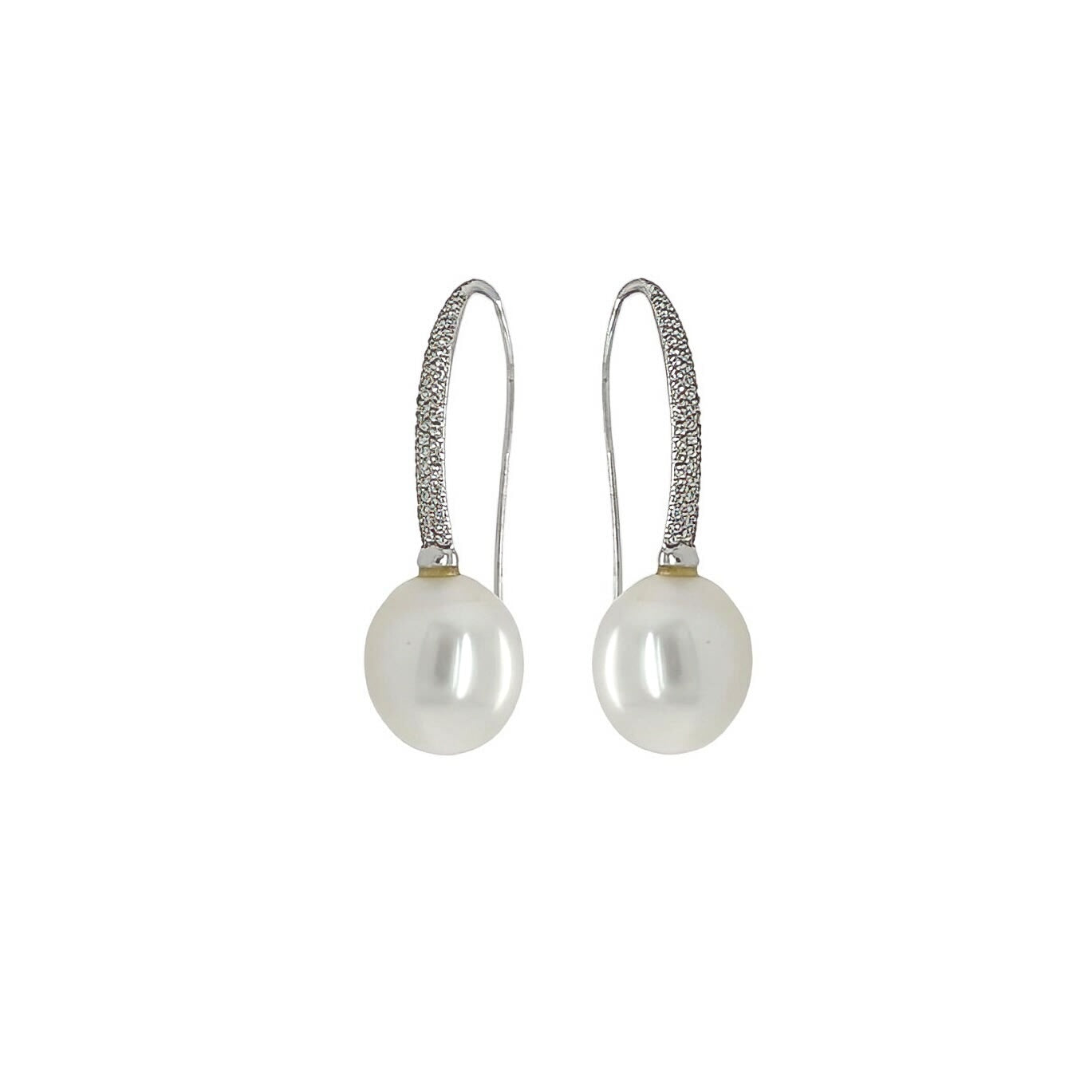 South Sea Pearl Diamond Drop Earrings