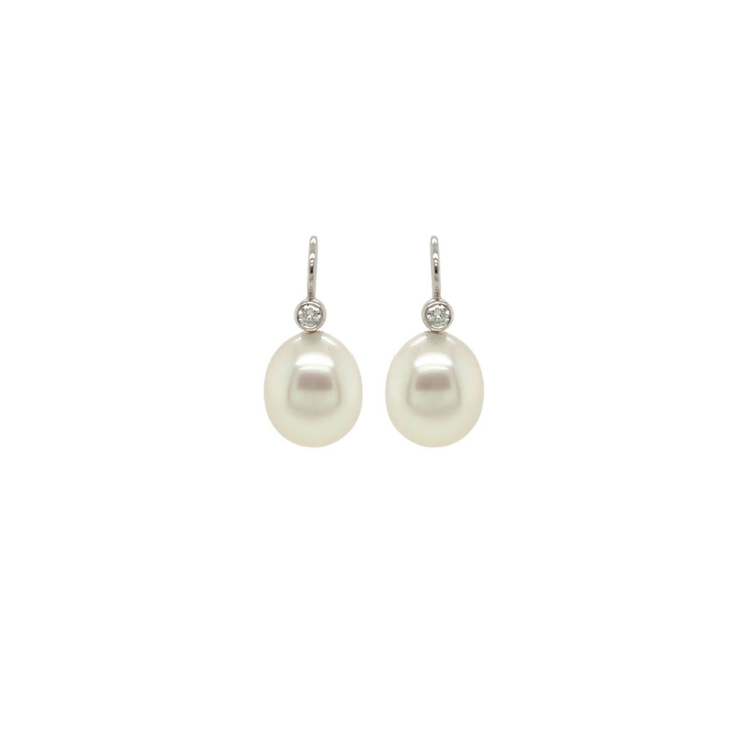 Pearl Diamond Drop Earrings