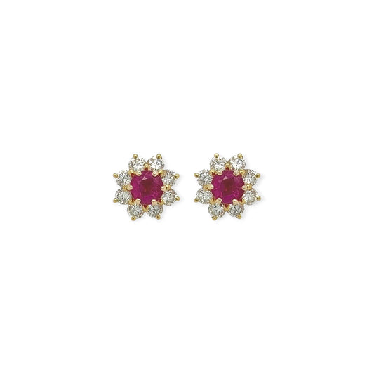 Ruby Diamond Convertible Earrings