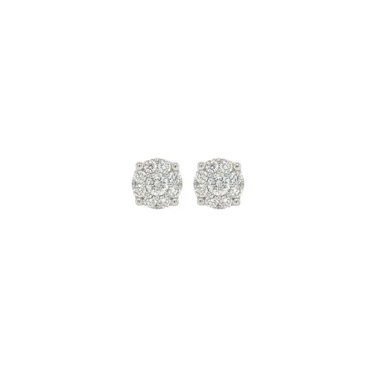 White Gold Diamond Stud Earrings