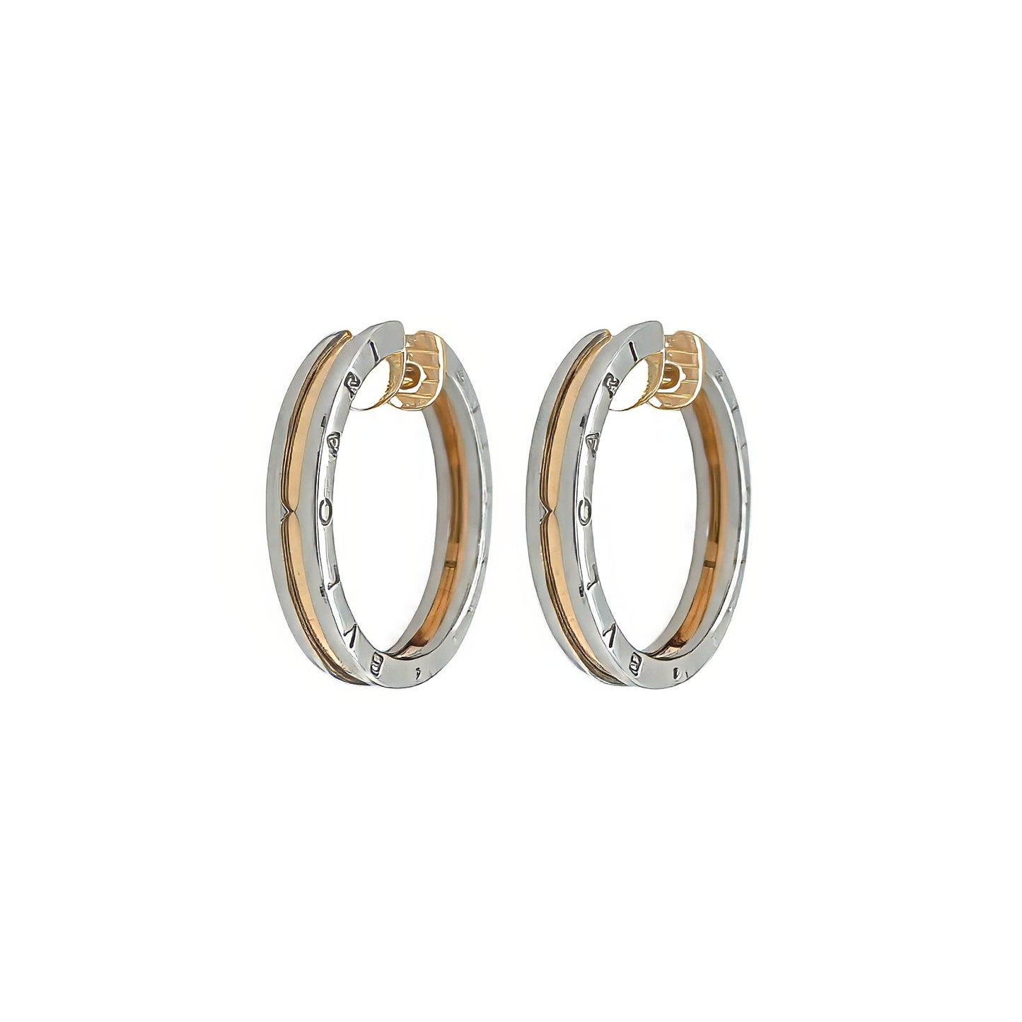 Bulgari B Zero1 Gold Stainless Steel Earrings