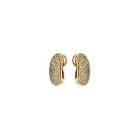 Graff Gold Diamond Half Hoop Earrings