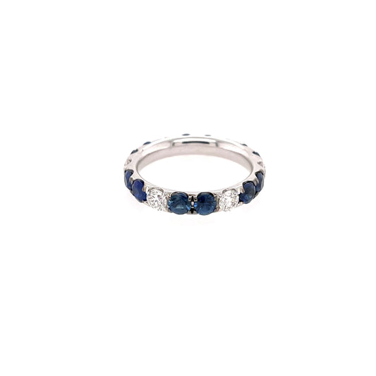 Sapphire Diamond Eternity Band