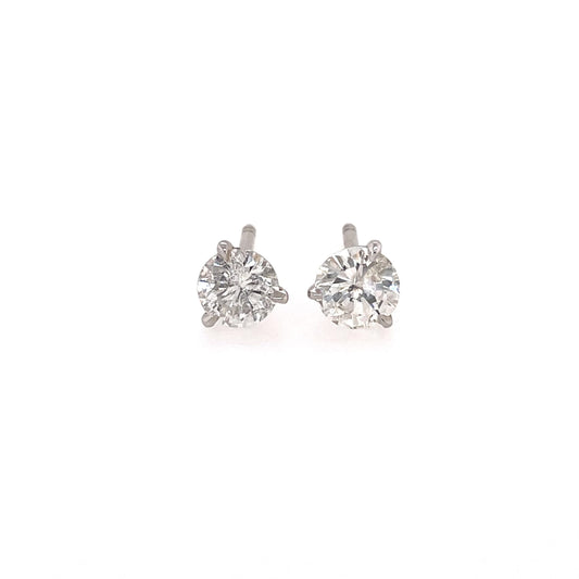 White Gold Diamond Stud Earrings