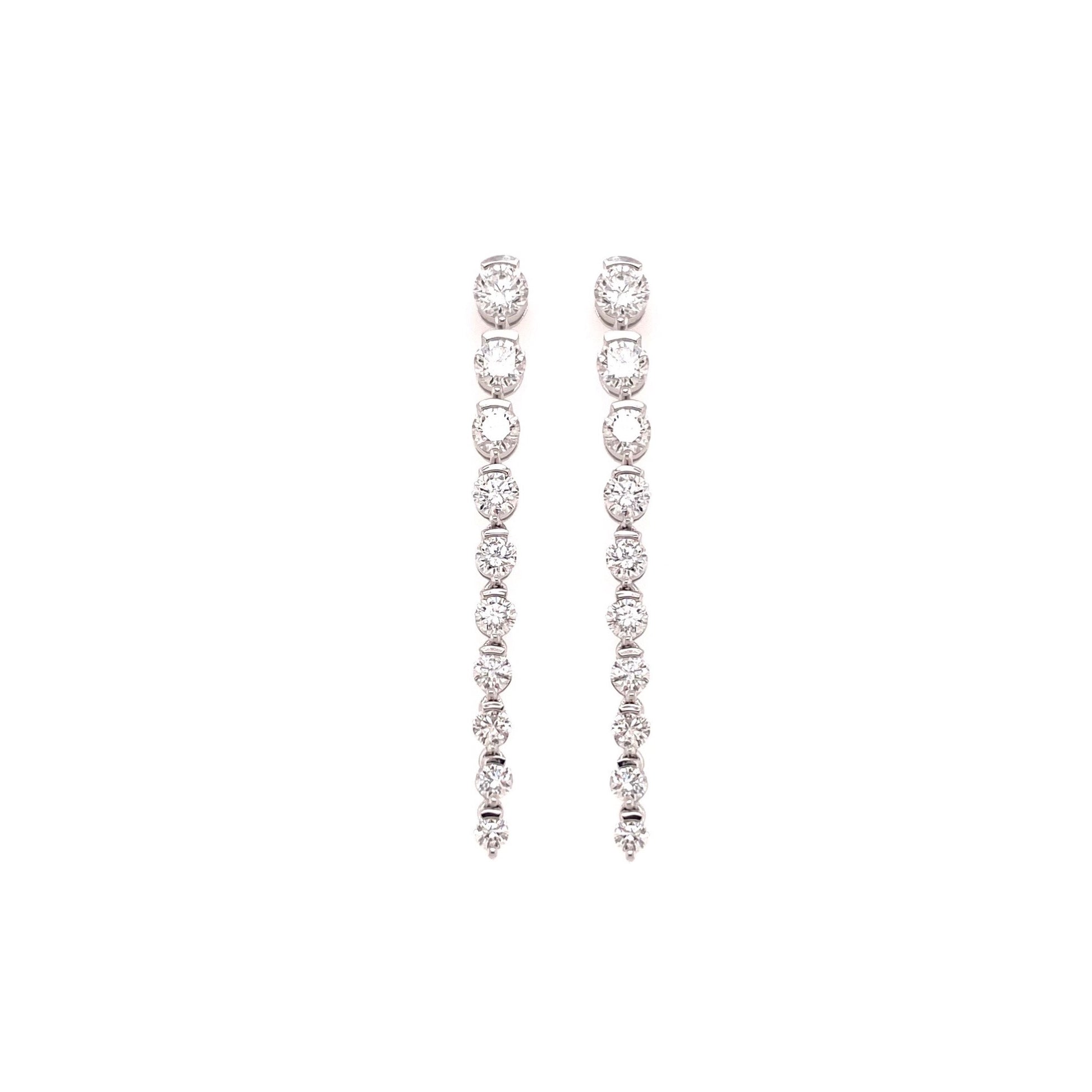 White Gold Diamond Hanging Earrings