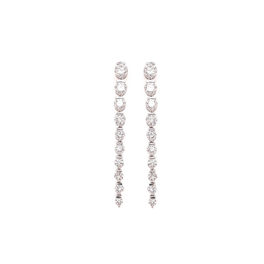 White Gold Diamond Hanging Earrings