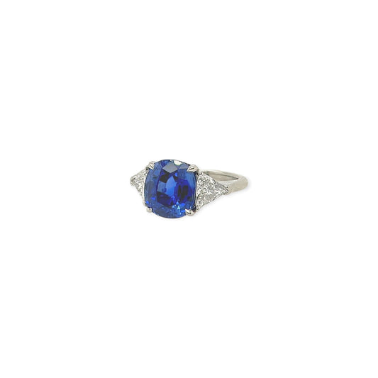 Madagascar Sapphire Diamond Platinum Ring