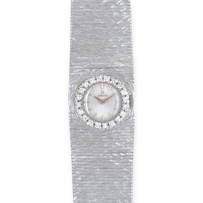 Omega White Gold Diamond Bracelet Watch