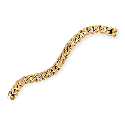 Gold Curb Link Chain Bracelet