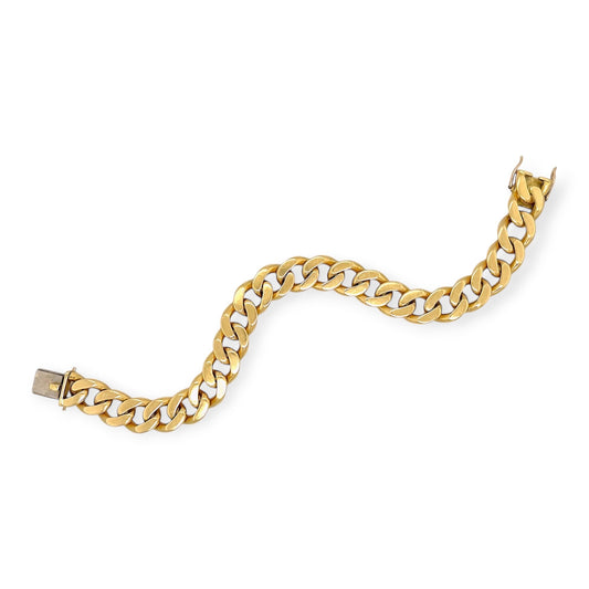 Gold Curb Link Chain Bracelet