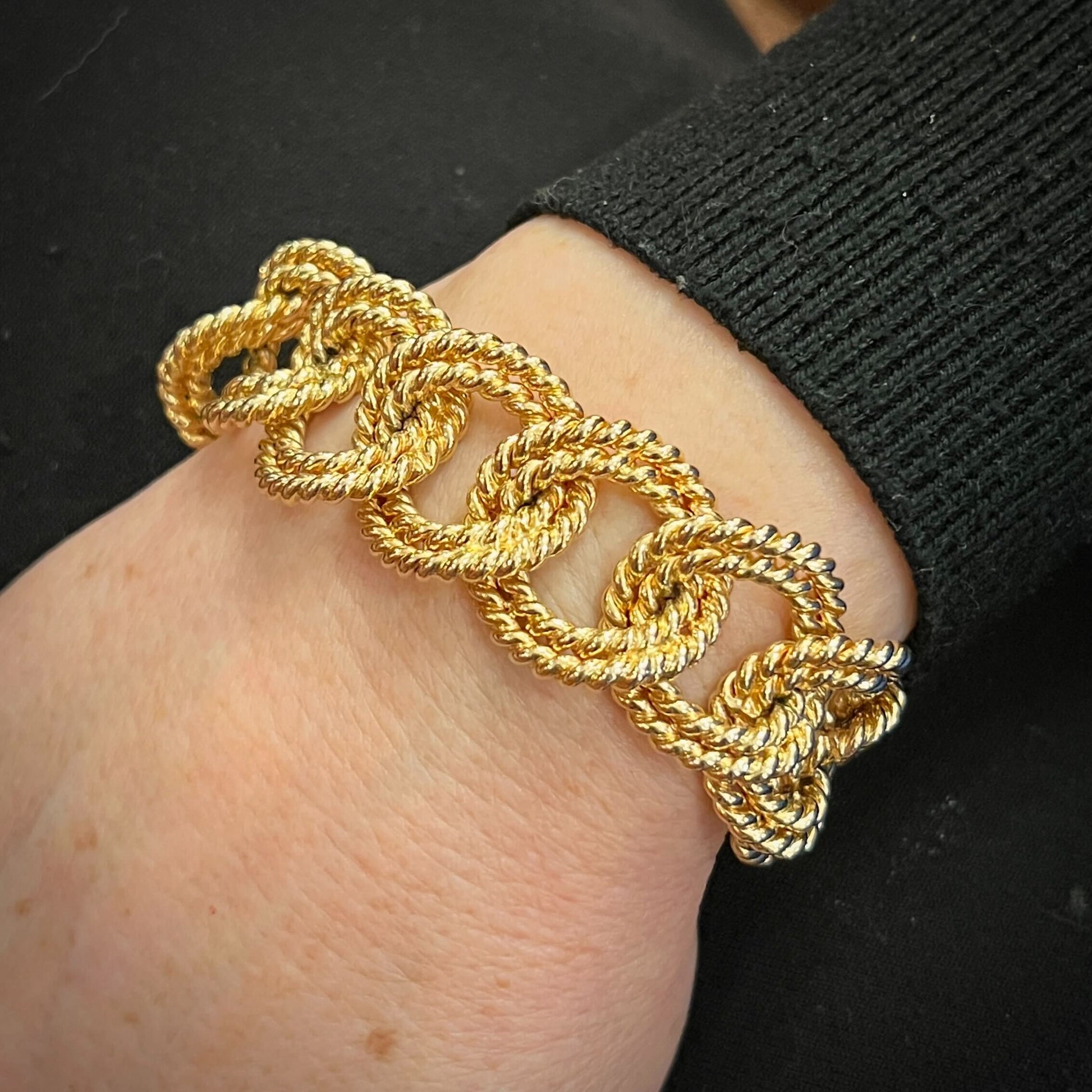 Verdura Twisted Rope Curb Link Bracelet