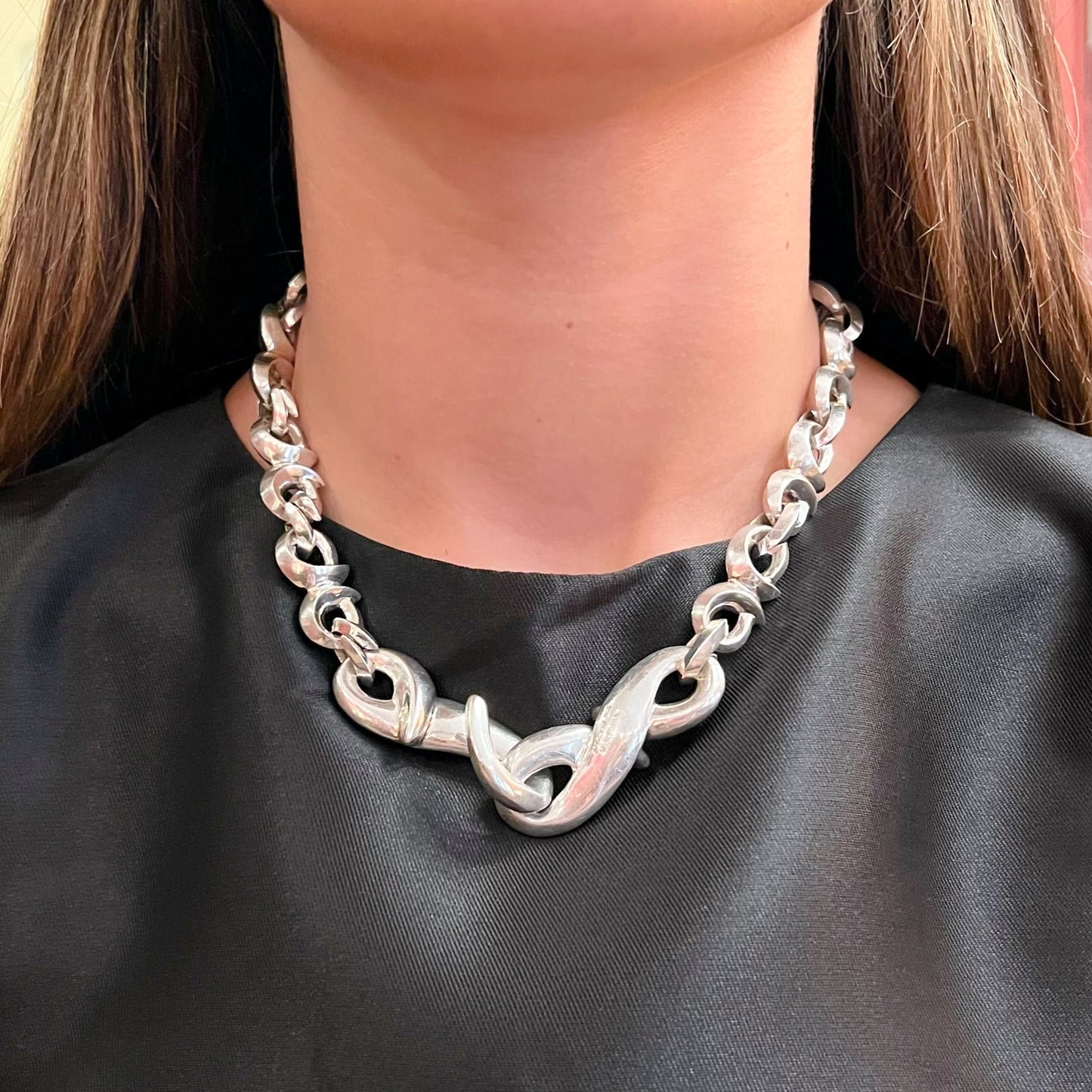 Patricia Von Musulin Fancy Link Silver Necklace