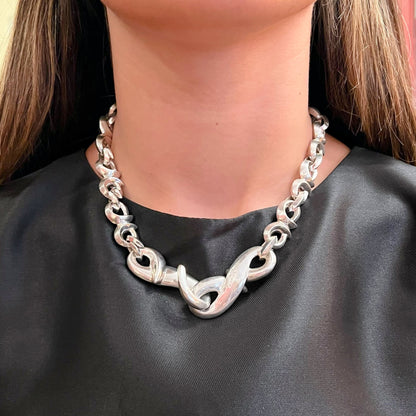 Patricia Von Musulin Fancy Link Silver Necklace