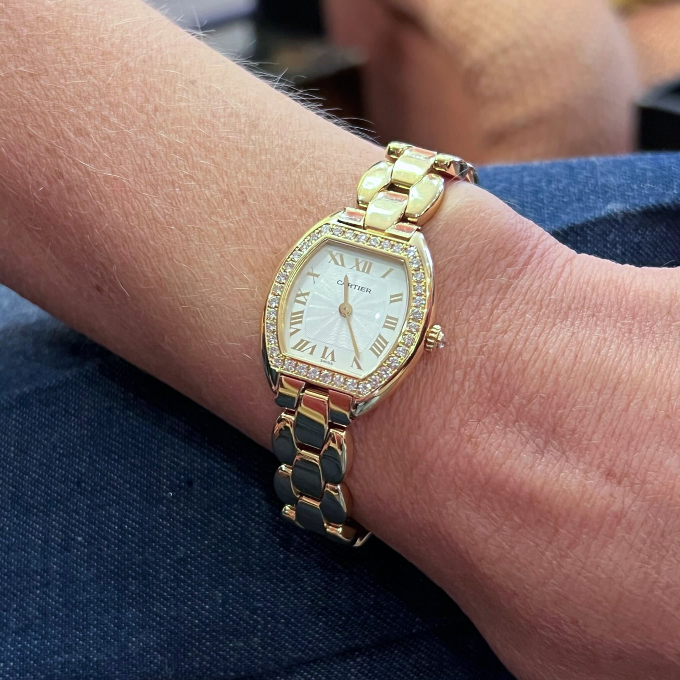 Cartier Tortue Gold Diamond watch