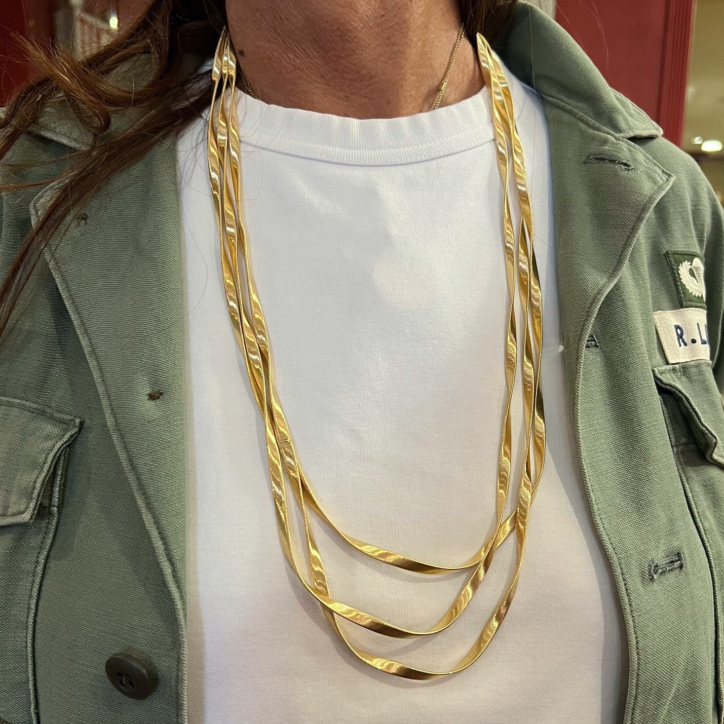 Marco Bicego Multi Strand Gold Diamond Necklace