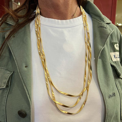 Marco Bicego Multi Strand Gold Diamond Necklace