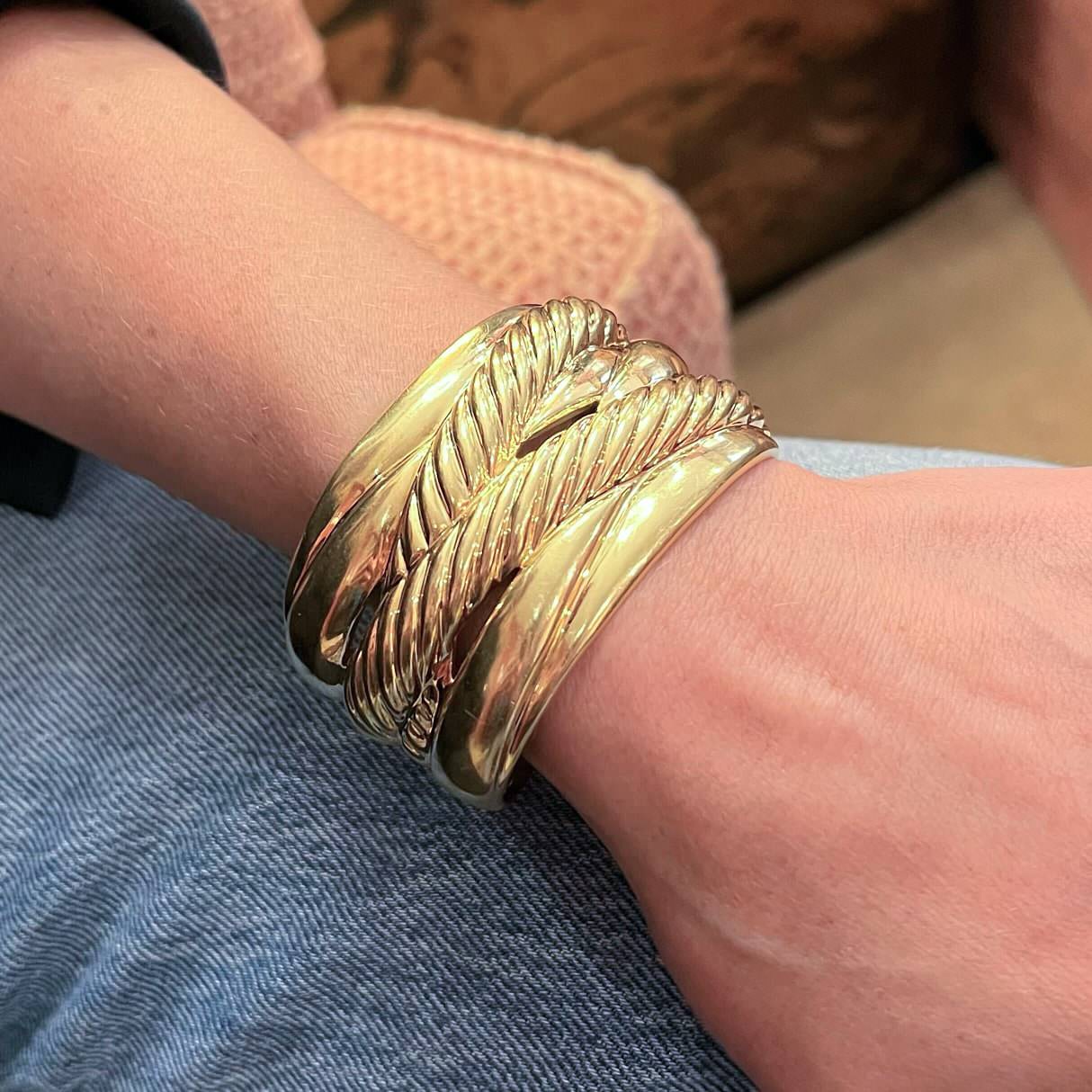 David Yurman Pure Form Gold Cuff Bracelet