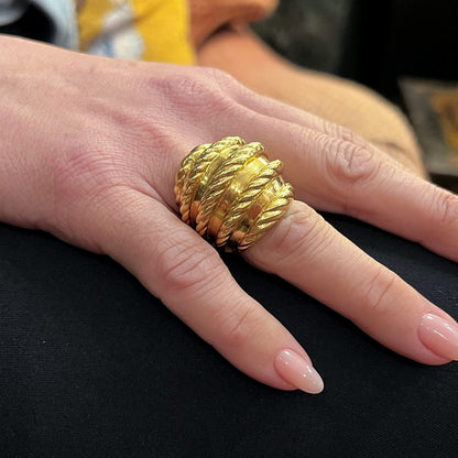 Spritzer and Fuhrmann Gold Bombe Ring