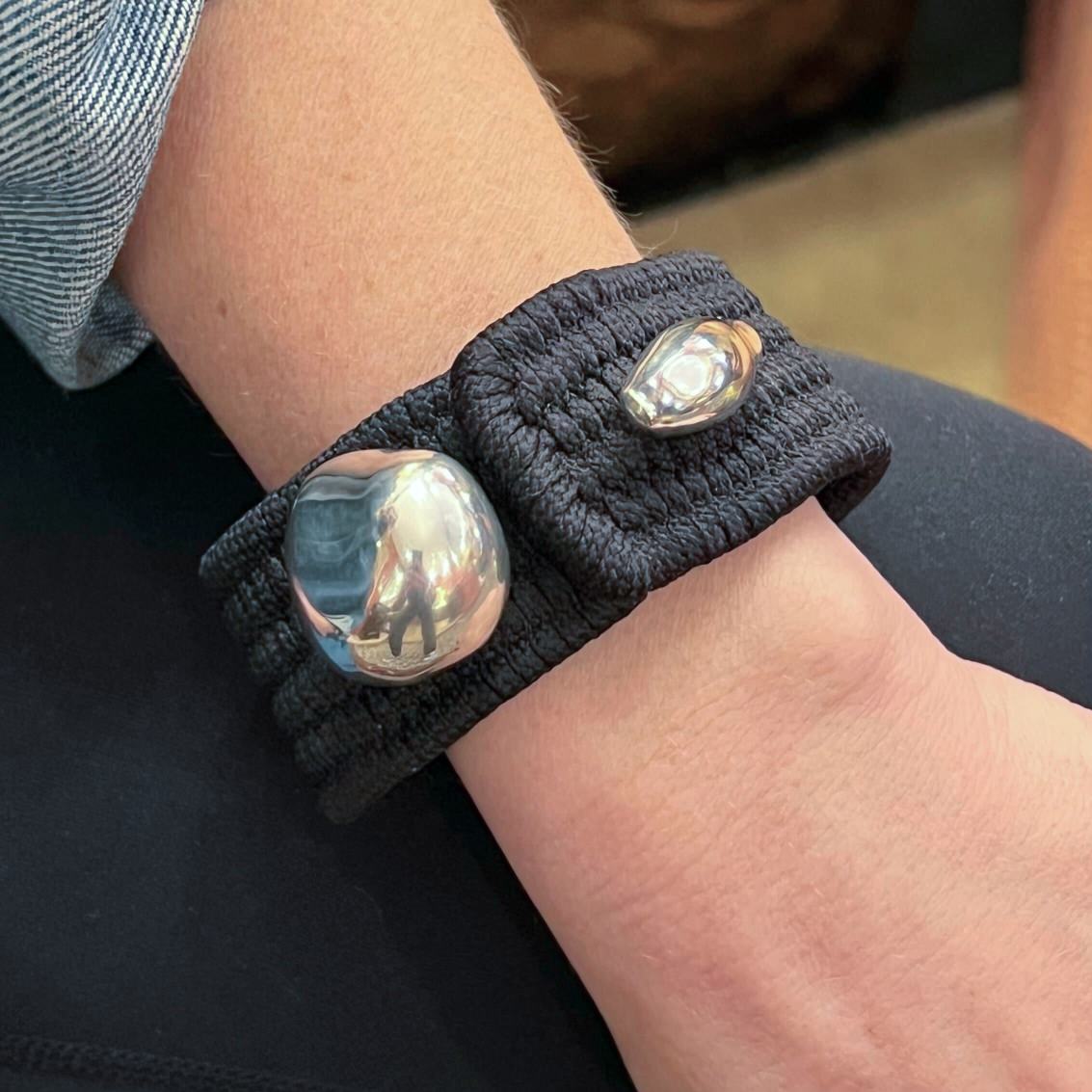 Tiffany Peretti Silver Woven Fabric Bracelet