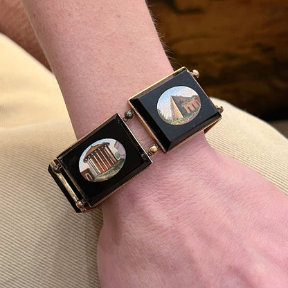 Antique Vatican School Micromosaic Plaque Bracelet