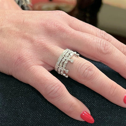 Gold Diamond Crown Ring