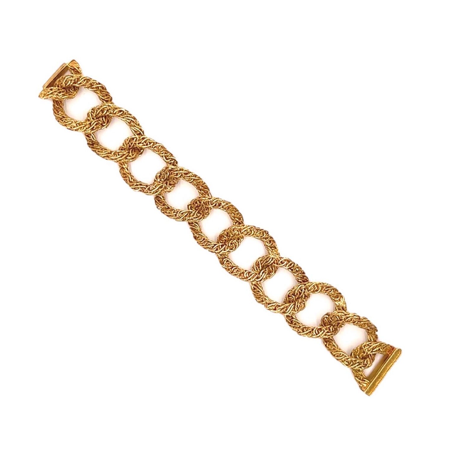 1960s French Curb Link Gold Bracelet