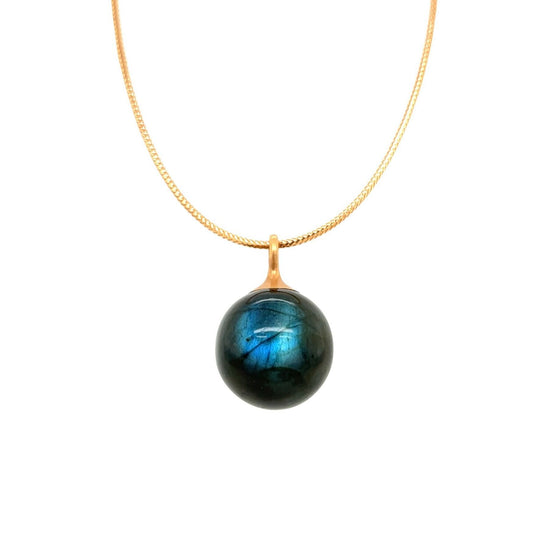 Irene Neuwirth Labradorite Rose Gold Pendant Necklace