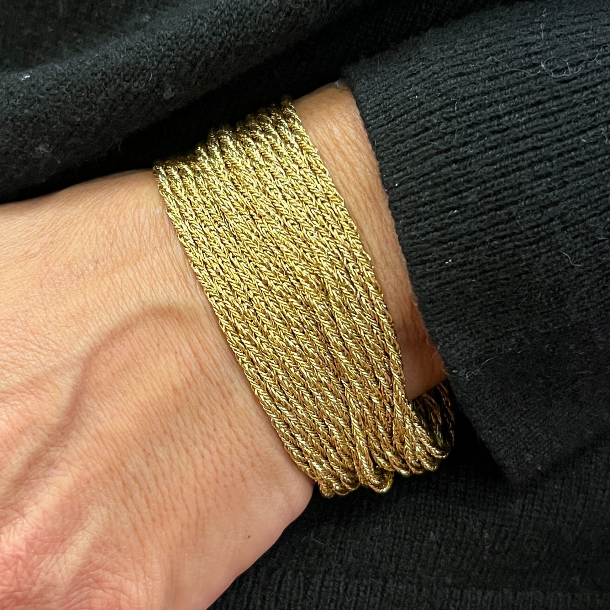 Multi Strand Gold Chain Bracelet