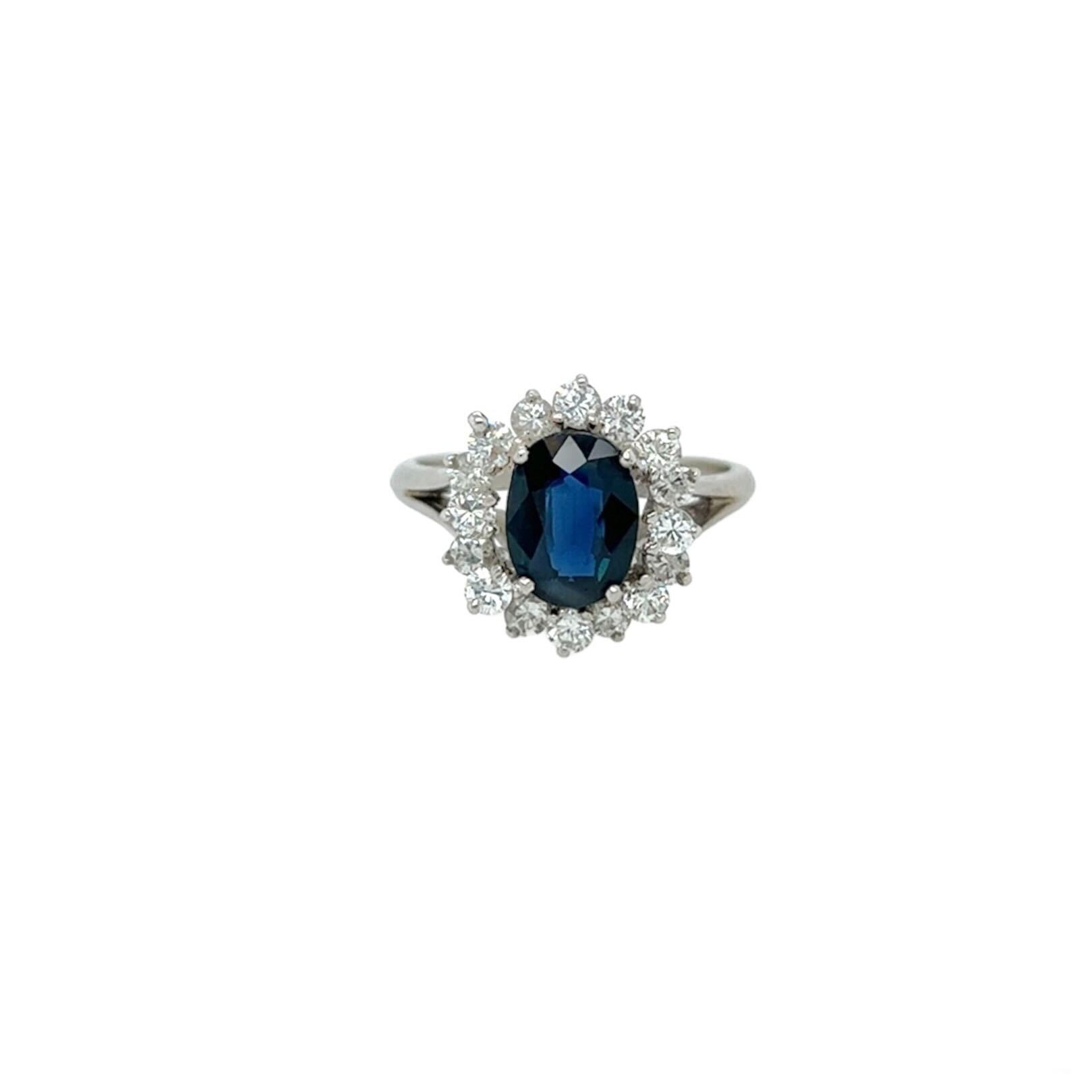 Oval Sapphire Diamond Ring