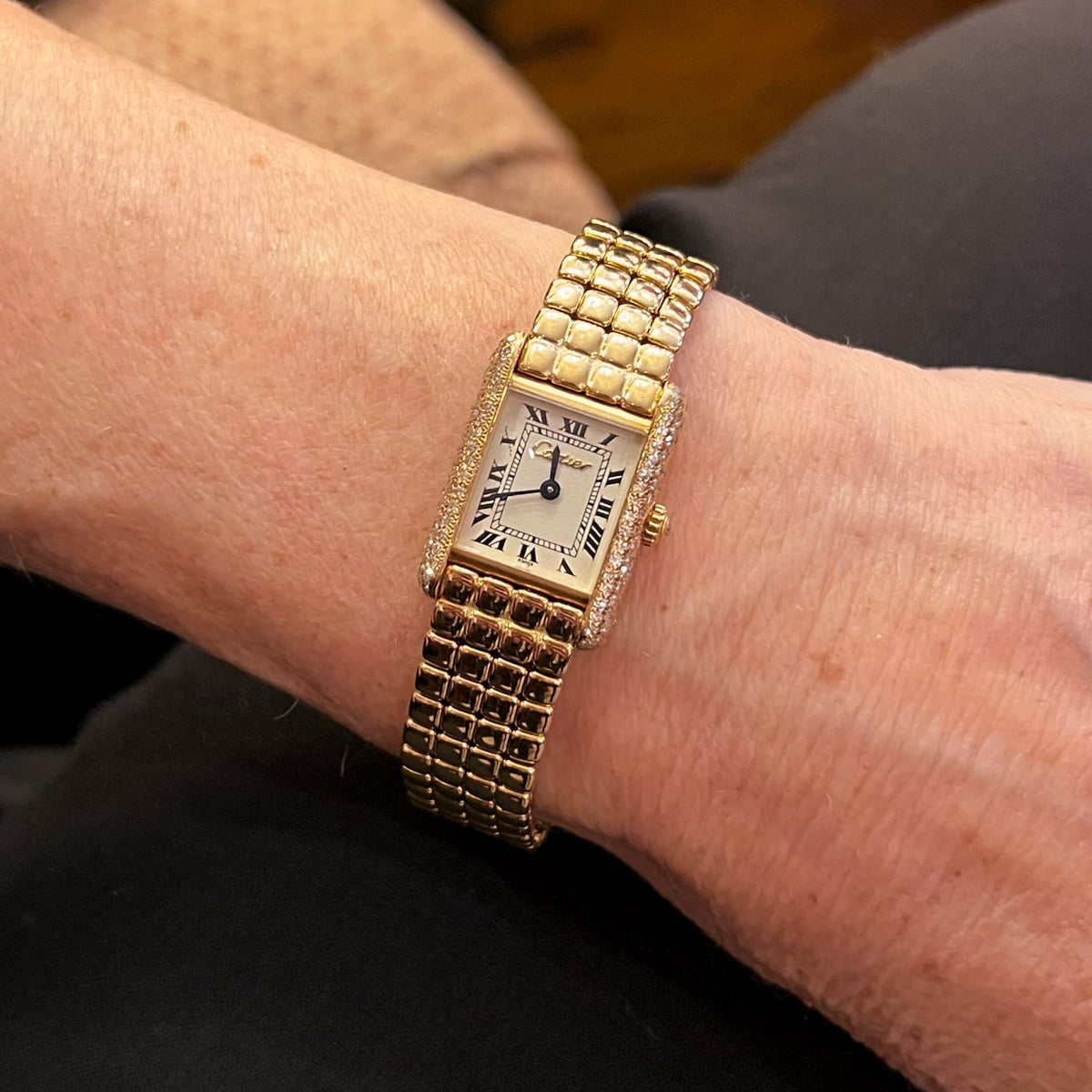 Cartier Tank Louis Gold and Diamond Watch