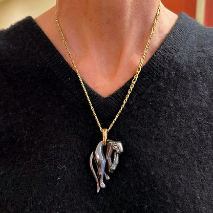Cartier Panthere Gold Silver Necklace