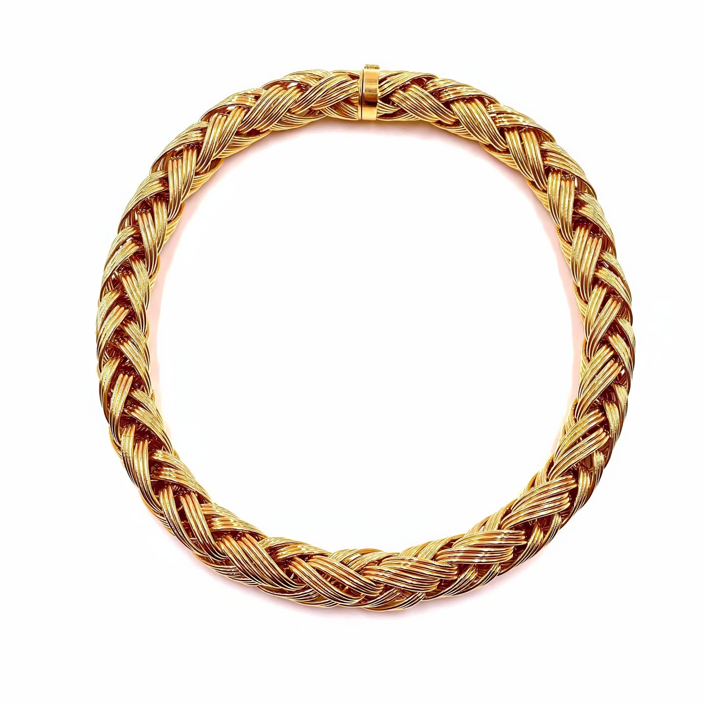 Braided Gold Link Necklace