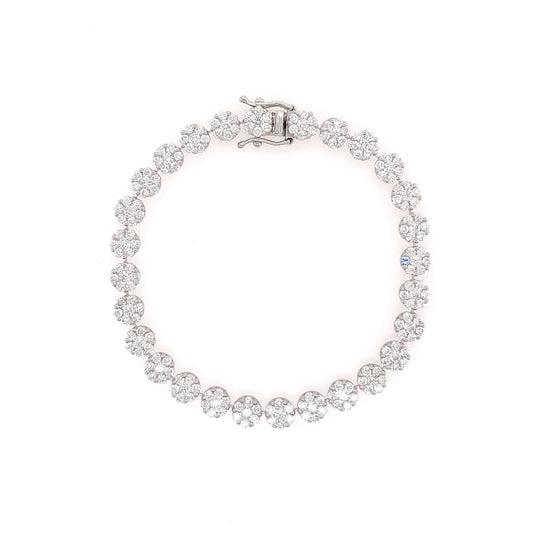 Round Diamond White Gold Bracelet