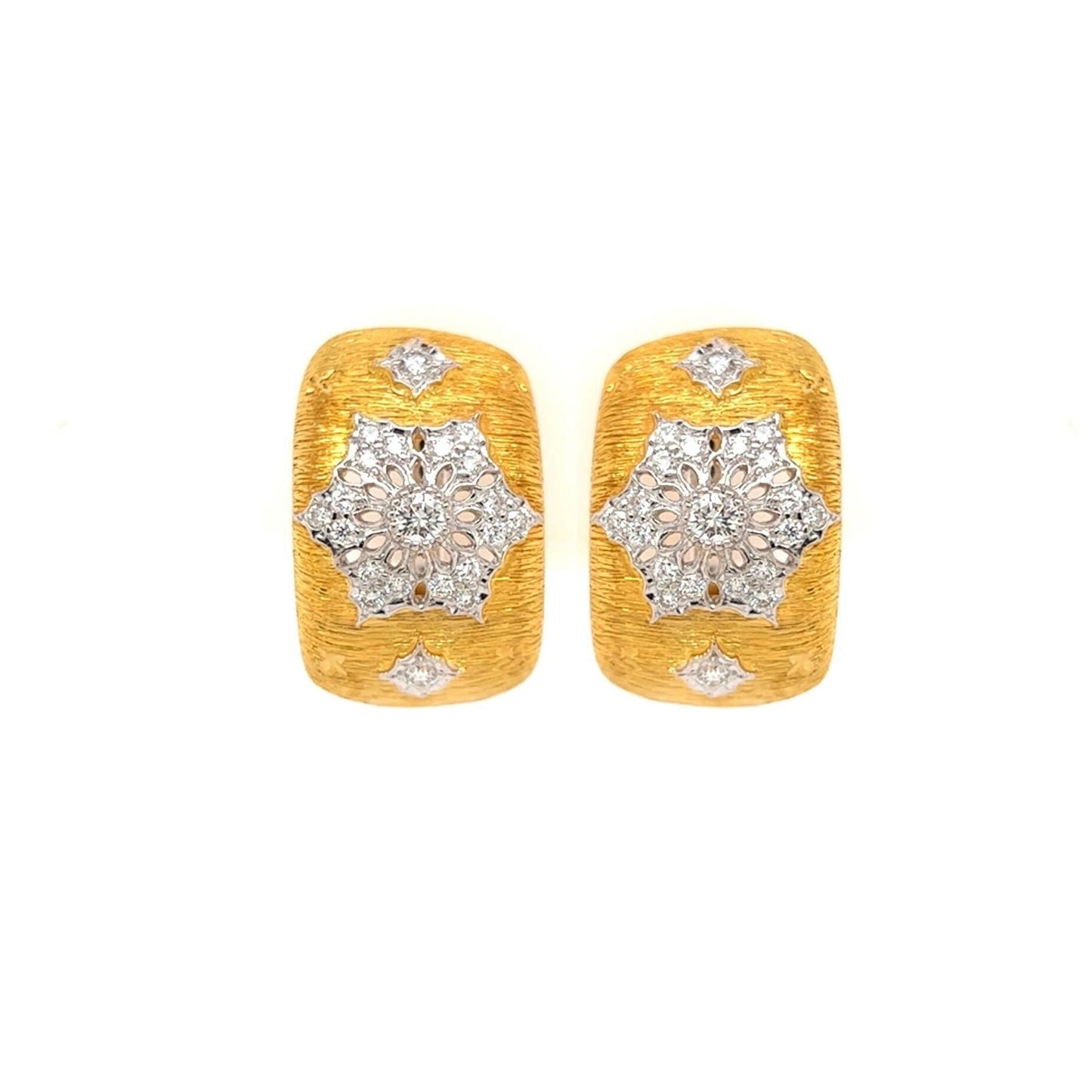 Florentine Gold Diamond Earrings