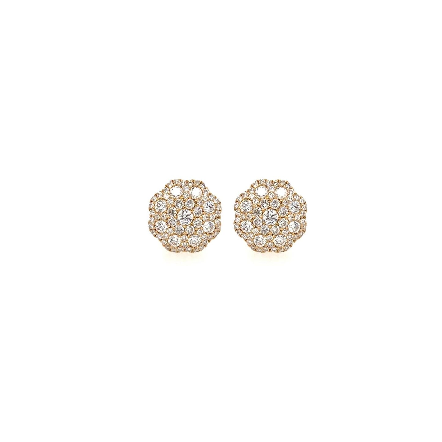 Fleurette Gold Diamond Earrings