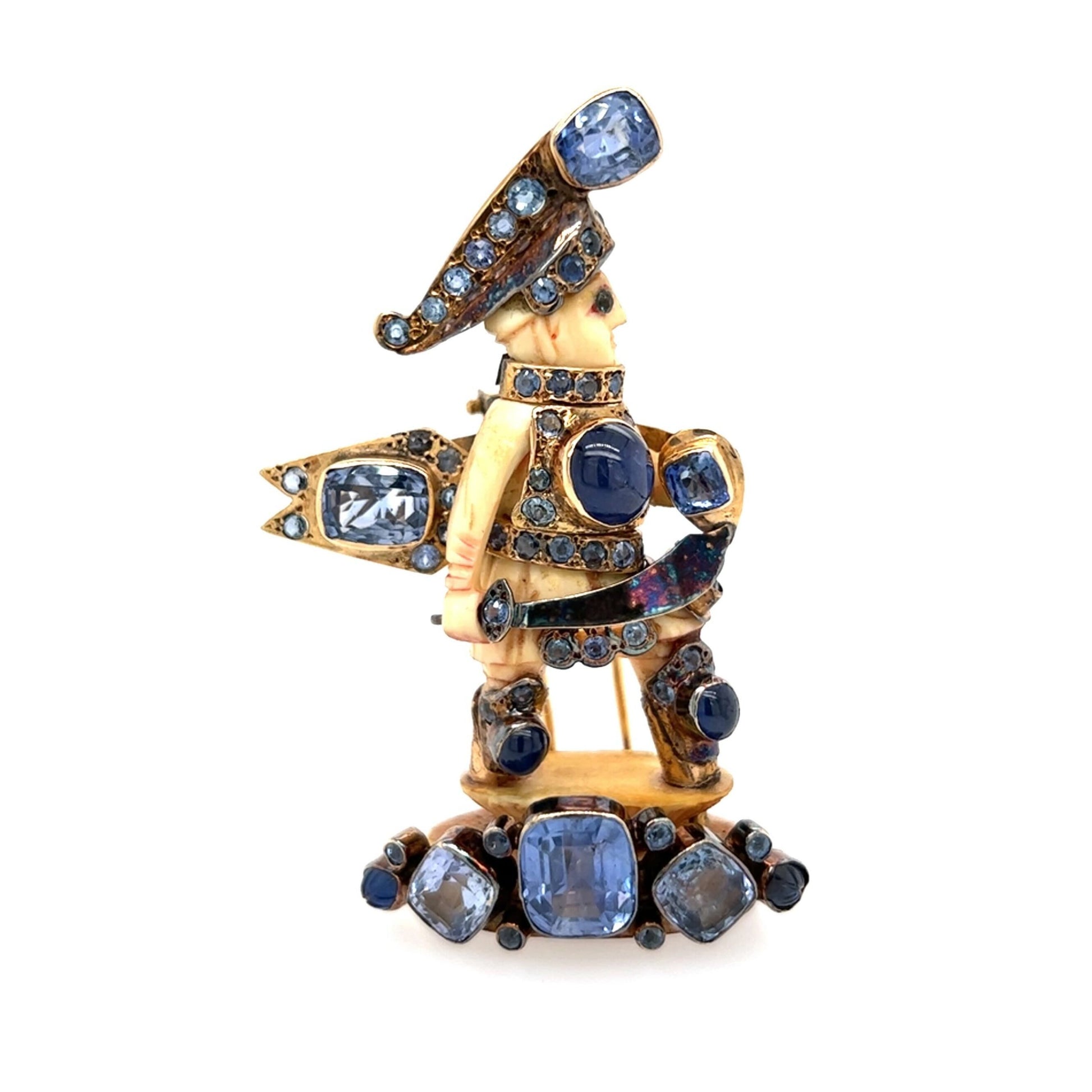 Seaman Schepps Sapphire Knight Brooch