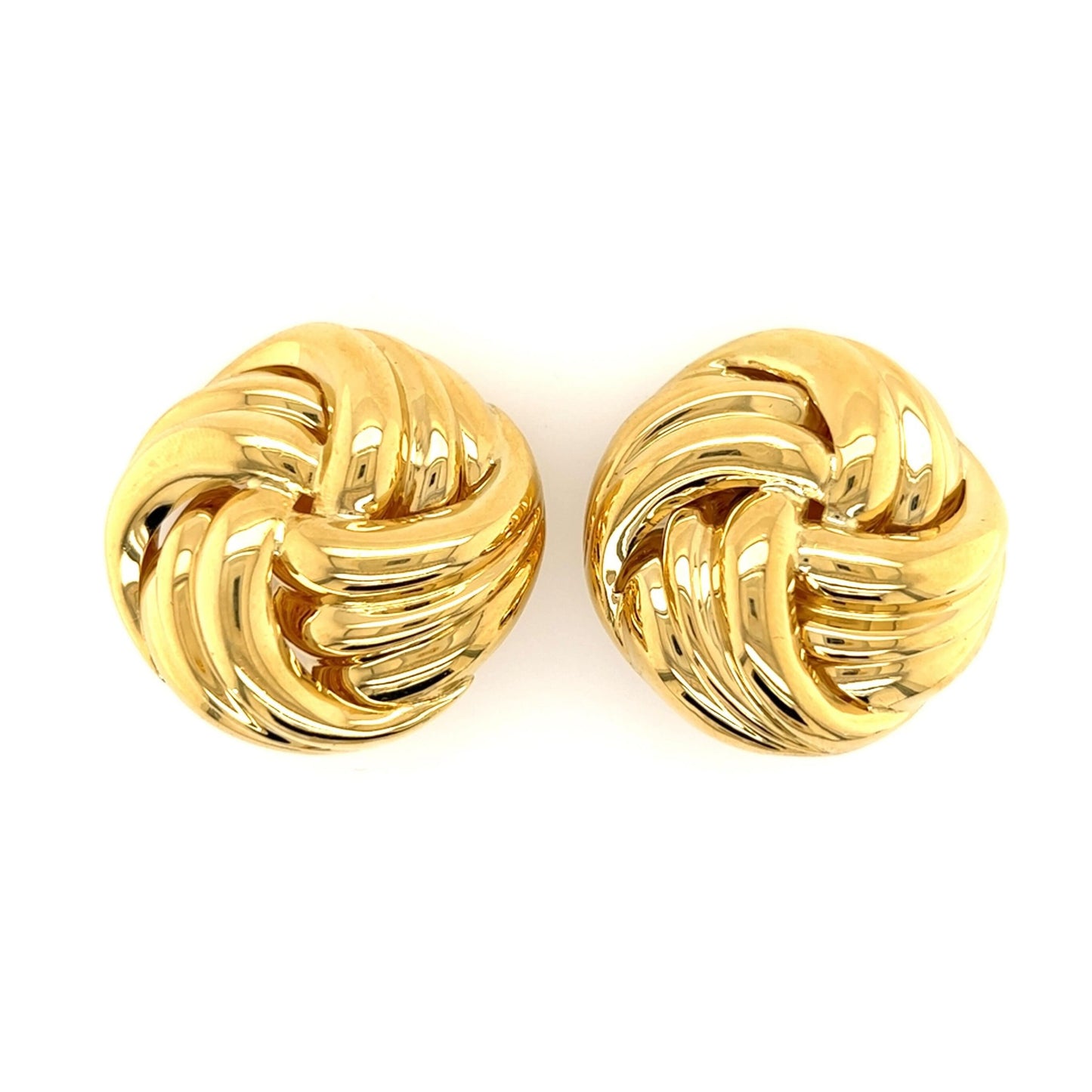 Bold Large Knot Gold Earrings