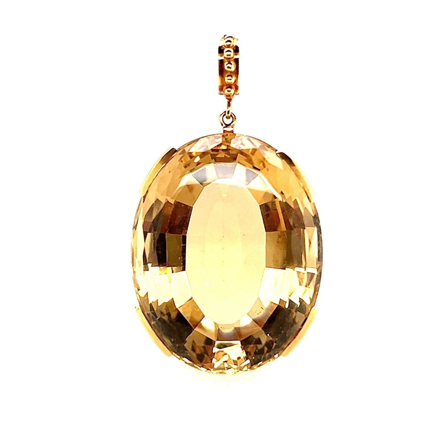 Large Oval Citrine Pendant