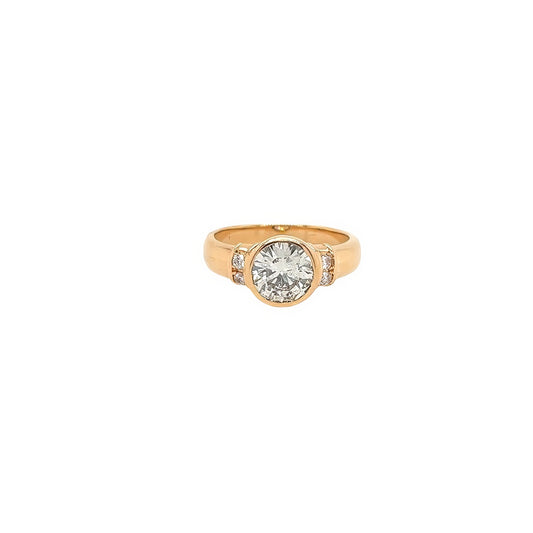 Bezel Set Diamond Gold Ring