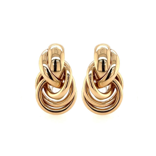 Doorknocker Half Hoop Gold Earrings