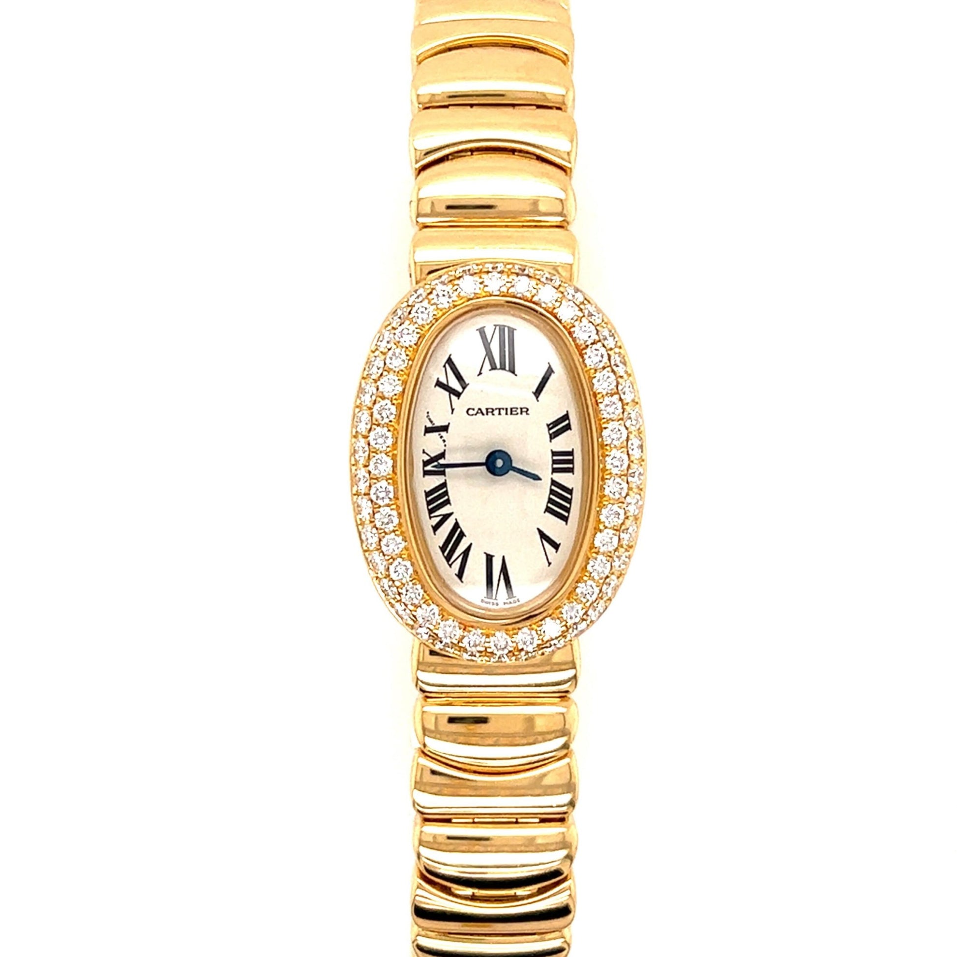 Cartier Mini Baignoire Gold Diamond Watch – CDB Ltd